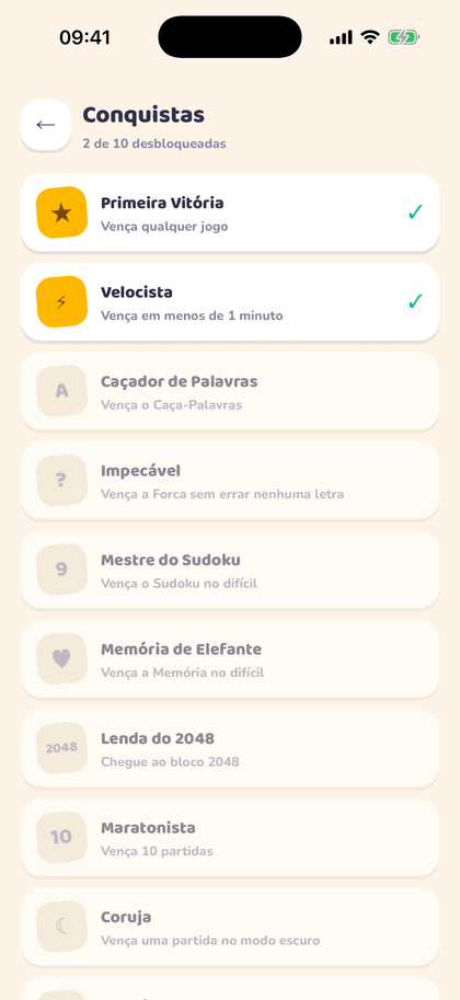 Lista de conquistas