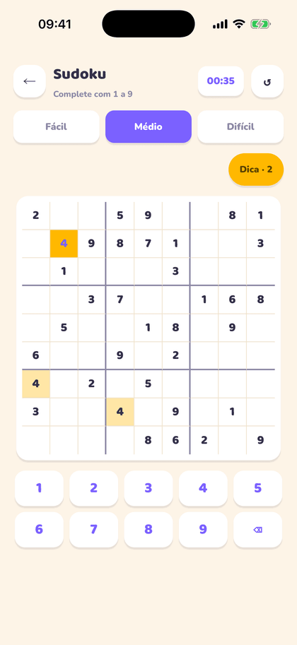 Partida de sudoku