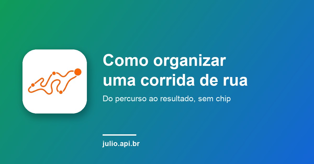 Traçado de um percurso de GPS ao lado do título do guia de organização de corrida