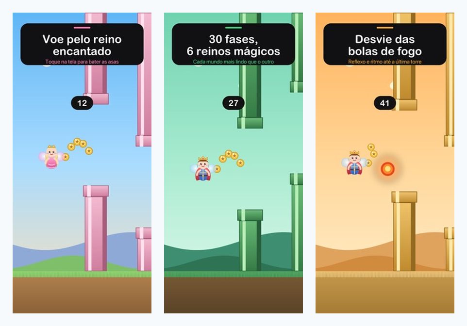 Telas do jogo Reino Voador